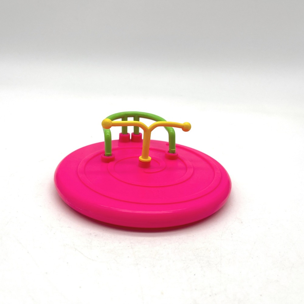 Vintage Ertl Playground Kids Merry Go Round Pink Green Yellow Toy Accessory